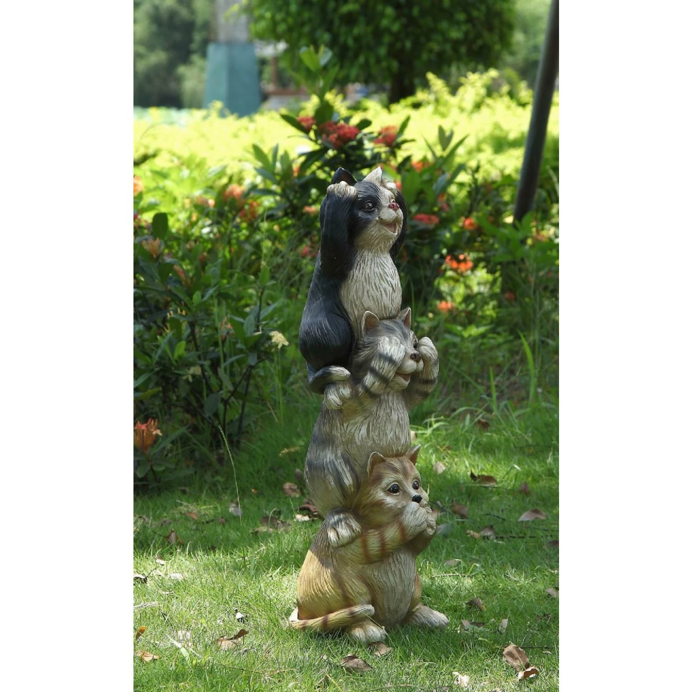 Wholesale ⭐ Animal Statues Hi-Line Gift Ltd. Stacking Cats No Evil Garden Statue 💯 5 Wholesale ⭐ Animal Statues Hi-Line Gift Ltd. Stacking Cats No Evil Garden Statue 💯 - Image 3