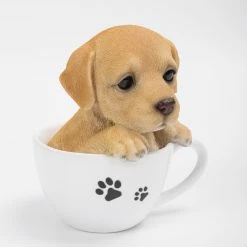 Cheapest 🔔 Animal Statues Hi-Line Gift Ltd. Teacup Labrador Puppy Statue ⌛ -Garden Statues Shop detailHILI546