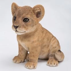 Deals 👏 Animal Statues Hi-Line Gift Ltd. Sitting Lion Cub Statue ❤️ -Garden Statues Shop detailHILI554