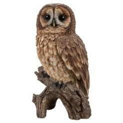 Discount 🌟 Animal Statues Hi-Line Gift Ltd. Brown Owl On Stump 🧨 -Garden Statues Shop detailHILI575