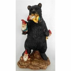 Wholesale 🌟 Garden Gnomes Hi-Line Gift Ltd. Gnomes In Bear Trouble Garden Statue 🎉 -Garden Statues Shop detailHILI703