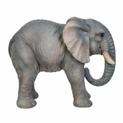 Hot Sale 🤩 Animal Statues Hi-Line Gift Ltd. Elephant Standing With Trunk Down Statue 👏 -Garden Statues Shop detailHILI824
