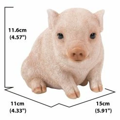 Flash Sale 😉 Animal Statues Hi-Line Gift Ltd. Chubby Piglet Sitting Garden Statue 🔥 -Garden Statues Shop detailHILI974