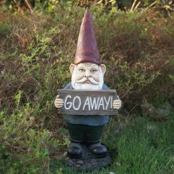 Budget 🎁 Garden Gnomes Hi-Line Gift Ltd. Gnome Holding Go Away Sign ❤️ 7 Budget 🎁 Garden Gnomes Hi-Line Gift Ltd. Gnome Holding Go Away Sign ❤️ -Garden Statues Shop detailHILI992