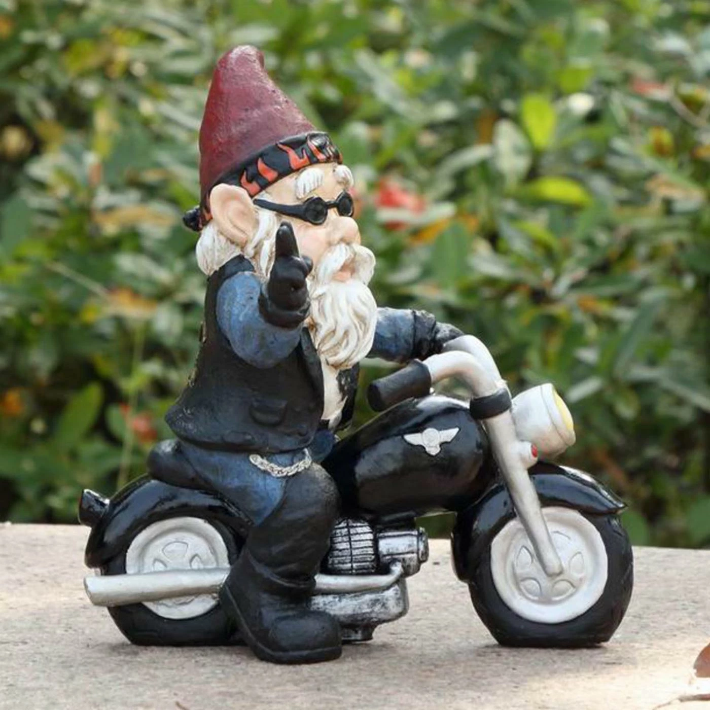 Wholesale 🔔 Garden Gnomes Hi-Line Gift Ltd. Peace Biker Gnome Figurine 🎁 5 Wholesale 🔔 Garden Gnomes Hi-Line Gift Ltd. Peace Biker Gnome Figurine 🎁 - Image 3