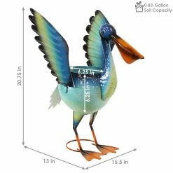 Brand new 🧨 Sunnydaze Decor Animal Statues Sunnydaze Pierre The Flying Pelican Statue With Built-In Planter 👏 -Garden Statues Shop detailNETH1451