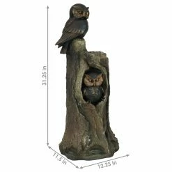 Cheap ✨ Sunnydaze Decor Animal Statues Sunnydaze Owl Duo On Tree Stump Statue 👏 -Garden Statues Shop detailNETH1452