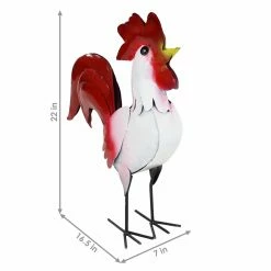 Best Pirce 👍 Sunnydaze Decor Animal Statues Sunnydaze Cluck The Steel Rooster Indoor/Outdoor Statue 🤩 -Garden Statues Shop detailNETH1466