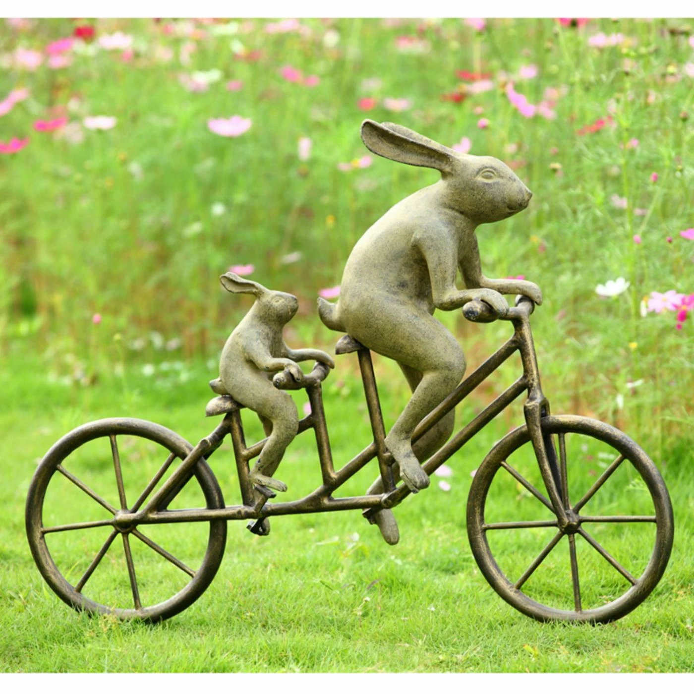 Best Sale 😀 Animal Statues San Pacific International Tandem Bicycle Bunnies Garden Statue 🛒 5 Best Sale 😀 Animal Statues San Pacific International Tandem Bicycle Bunnies Garden Statue 🛒 - Image 3