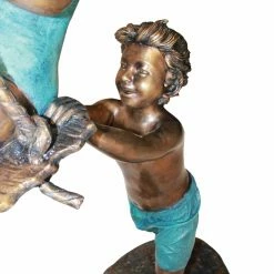 New 💯 Children Statues Design Toscano Swinging Children Garden Statue ❤️ -Garden Statues Shop detailTOSC2429