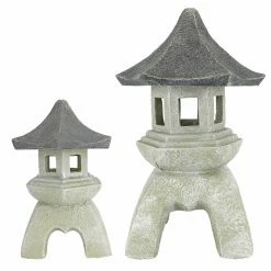 Budget 🎁 Oriental Statues Design Toscano Pagoda Lantern Sculpture Set 🥰 8 Budget 🎁 Oriental Statues Design Toscano Pagoda Lantern Sculpture Set 🥰 -Garden Statues Shop detailTOSC2580
