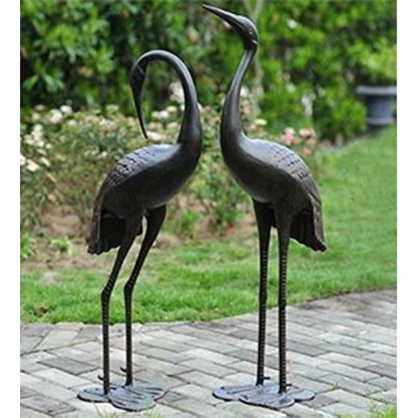 Cheap π Animal Statues HGC Antique Bronze Garden Crane Statue - Set Of 2 π 5 Cheap π Animal Statues HGC Antique Bronze Garden Crane Statue - Set Of 2 π - Image 3