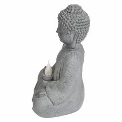 Budget ❤️ Oriental Statues LuxenHome Meditating Buddha Statue With Solar Light 🤩 13 Budget ❤️ Oriental Statues LuxenHome Meditating Buddha Statue With Solar Light 🤩 -Garden Statues Shop detailWINH192