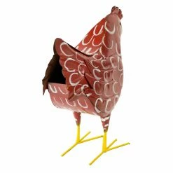 New ⌛ Animal Statues Rustic Arrow Red Hen Medium Garden Statue ❤️ -Garden Statues Shop inuseCUEV072