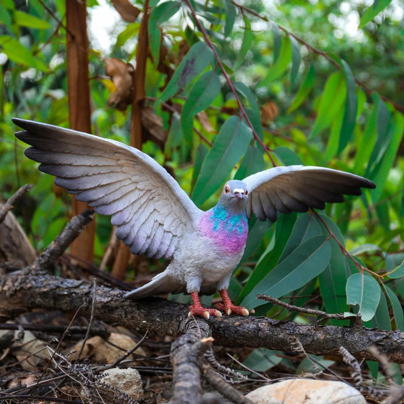 Best deal 👏 Animal Statues Hi-Line Gift Ltd. Gray Pigeon With Colored Neck Figurine 🌟 4 Best deal 👏 Animal Statues Hi-Line Gift Ltd. Gray Pigeon With Colored Neck Figurine 🌟 - Image 2
