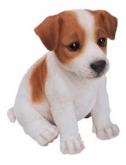 Budget ⌛ Animal Statues Hi-Line Gift Ltd. Sitting Jack Russell Terrier Puppy Garden Statue ⌛ -Garden Statues Shop inuseHILI146