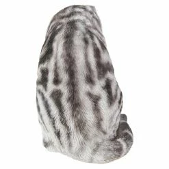 Cheapest ❤️ Animal Statues Hi-Line Gift Ltd. Grey Tabby Cat American Shorthair Washing 🔔 -Garden Statues Shop inuseHILI523