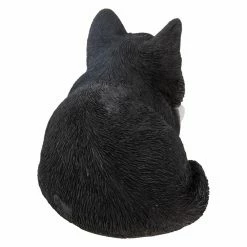Deals ⌛ Animal Statues Hi-Line Gift Ltd. Black And White Kitten Sleeping 😍 -Garden Statues Shop inuseHILI525