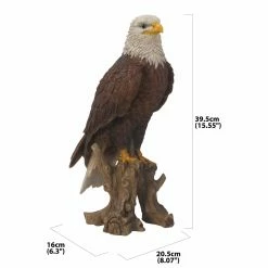 Best reviews of ✨ Animal Statues Hi-Line Gift Ltd. Medium Bald Eagle On Stump Statue ❤️ -Garden Statues Shop inuseHILI528