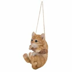 Outlet 😉 Animal Statues Hi-Line Gift Ltd. Hanging Tabby Kitten Statue 🌟 -Garden Statues Shop inuseHILI540