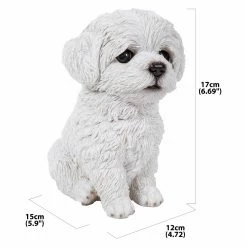 Flash Sale ❤️ Animal Statues Hi-Line Gift Ltd. Maltese Puppy Statue 🤩 -Garden Statues Shop inuseHILI613