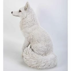 Promo 🔥 Animal Statues Hi-Line Gift Ltd. Snow Fox Statue 😍 -Garden Statues Shop inuseHILI615