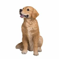 Buy 👏 Animal Statues Hi-Line Gift Ltd. Sitting Golden Retriever Statue 🤩 -Garden Statues Shop inuseHILI618