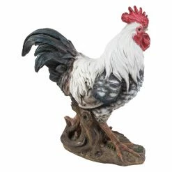 Wholesale 👍 Animal Statues Hi-Line Gift Ltd. Black And White Rooster ✨ 10 Wholesale 👍 Animal Statues Hi-Line Gift Ltd. Black And White Rooster ✨ -Garden Statues Shop inuseHILI632