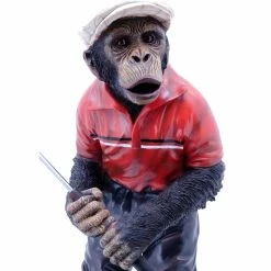 Hot Sale 🎁 Animal Statues Hi-Line Gift Ltd. Golfer Monkey Statue 🤩 -Garden Statues Shop inuseHILI807