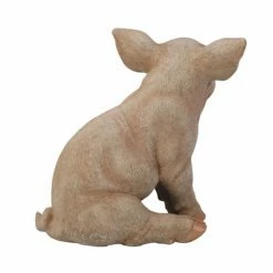 New 😉 Animal Statues Hi-Line Gift Ltd. Small Sitting Pig Statue 👏 -Garden Statues Shop inuseHILI813