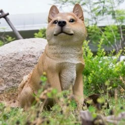 Budget 🌟 Animal Statues Hi-Line Gift Ltd. Shiba Inu Sitting Garden Statue ✨ -Garden Statues Shop inuseHILI984