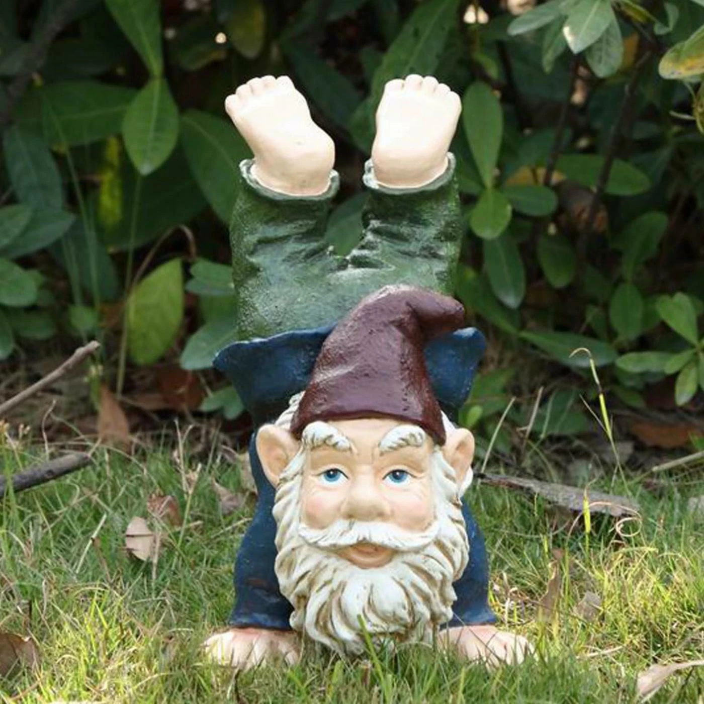 Wholesale ๐งจ Garden Gnomes Hi-Line Gift Ltd. Gnome Doing Handstand Figurine ๐ 4 Wholesale ๐งจ Garden Gnomes Hi-Line Gift Ltd. Gnome Doing Handstand Figurine ๐ - Image 2
