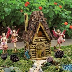 New ✨ Fairy Statues Design Toscano Woodland Fairy Garden House Statue 😍 -Garden Statues Shop inuseTOSC1420