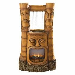Promo 🤩 Other Garden Statues Design Toscano Tiki Gods Of Fire And Water Fountain ⌛ -Garden Statues Shop inuseTOSC1468