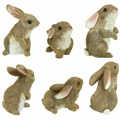 Cheapest ✨ Animal Statues Design Toscano The Bunny Den Rabbit Garden Statue - Set Of 6 🧨 -Garden Statues Shop inuseTOSC1571