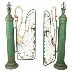 Hot Sale 🎁 Other Garden Statues Design Toscano Swan Serenade Entryway Garden Gate 😀 -Garden Statues Shop inuseTOSC1615