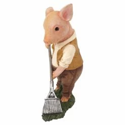 Outlet 👍 Animal Statues Design Toscano Papa Pig Gardener Statue 🥰 -Garden Statues Shop inuseTOSC1626