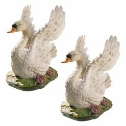 Brand new ❤️ Animal Statues Design Toscano The Majesty Of Swan Lake Sculpture - Set Of 2 👏 -Garden Statues Shop inuseTOSC2569