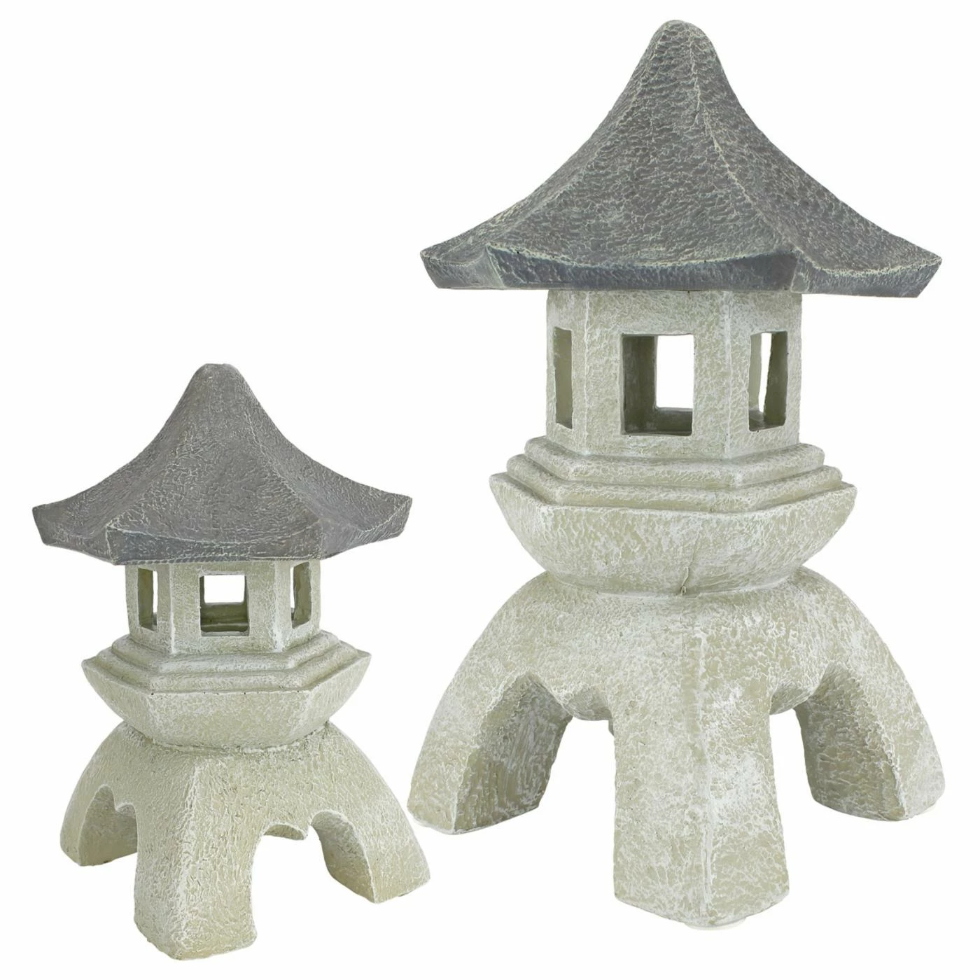 Budget 🎁 Oriental Statues Design Toscano Pagoda Lantern Sculpture Set 🥰 4 Budget 🎁 Oriental Statues Design Toscano Pagoda Lantern Sculpture Set 🥰 - Image 2