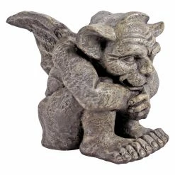 Hot Sale 🔥 Gargoyles & Griffins Design Toscano Emmett The Gargoyle Sculpture - Set Of 2 🥰 -Garden Statues Shop inuseTOSC2581
