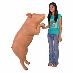 Cheap ⌛ Animal Statues Design Toscano Hop Over Hog Giant Pig Sculpture 👏 -Garden Statues Shop inuseTOSC2711