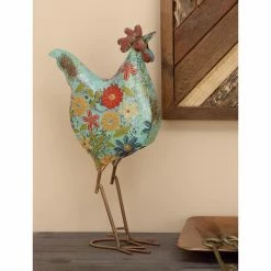 Brand new 😀 Animal Statues DecMode Rooster With Head Up Garden Sculpture 🎉 -Garden Statues Shop inuseUMA1704