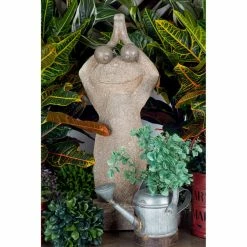 New 𧨠Animal Statues DecMode Distressed Brown Polystone Meditating Frog III Statue ⨠6 New 𧨠Animal Statues DecMode Distressed Brown Polystone Meditating Frog III Statue ⨠-Garden Statues Shop inuseUMA5550