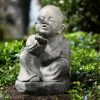 Buy 🎁 Alfresco Home Oriental Statues Alfesco Home Wishing Buddha Garden Statue 😍