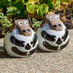 New ๐งจ Animal Statues Alfresco Home Ceramic Cow Garden Statue ๐
