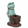 Wholesale ✔️ Animal Statues Alpine Frog Holding Wagon Garden Statue 🌟 -Garden Statues Shop masterALP1668