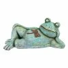 Promo 😀 Animal Statues Alpine Frog Relaxing With Dragonfly Garden Statue 👍 -Garden Statues Shop masterALP1670
