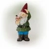 Coupon ⌛ Alpine Garden Gnomes Grady Garden Gnome With Mushroom Cast Resin Garden Statue 🥰 -Garden Statues Shop masterALP468