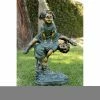 Wholesale 👍 Children Statues Alpine Girl Jumping Over Boy Garden Statue 🤩