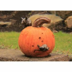 Flash Sale ⭐ Other Garden Statues Athena Garden Mickey & Mo Stone Pumpkin 😍